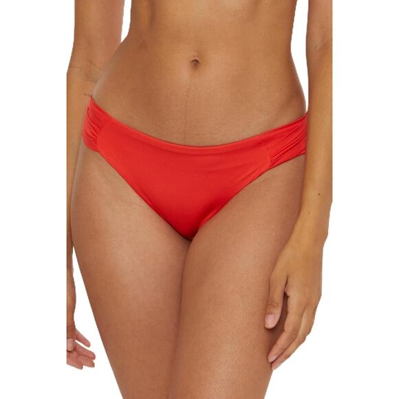 Trina Turk Tab Side Flame Red Orange Hipster Bikini Swimsuit Bottoms Size 4 - Picture 1 of 7